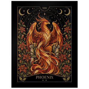 Carte Postale Phoenix, Tarot Art Starlit