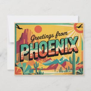 Carte postale Phoenix vintage Salut de Phoenix