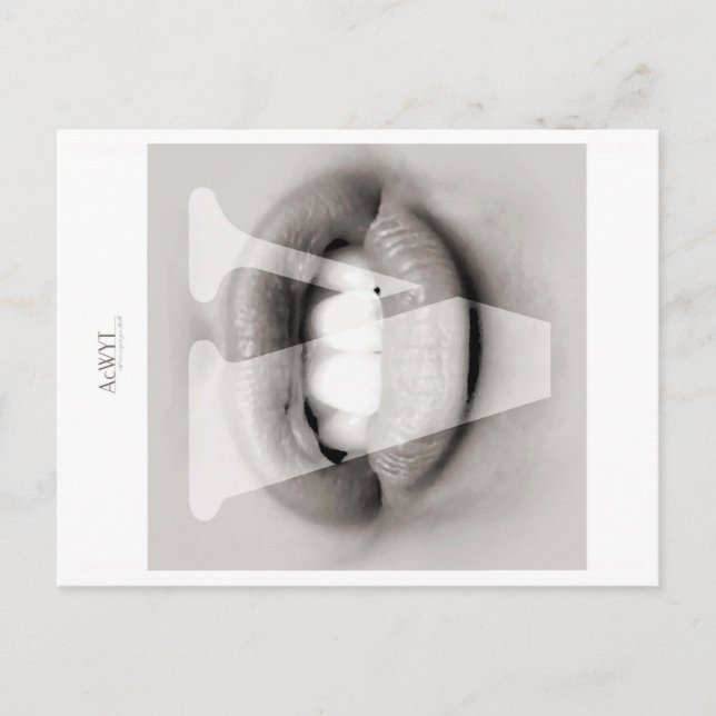 Carte Postale Phonetic Love Mouth Art V (Devant)