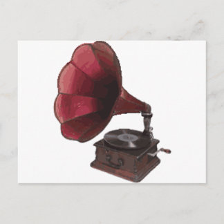 Carte Postale Phonographe vintage