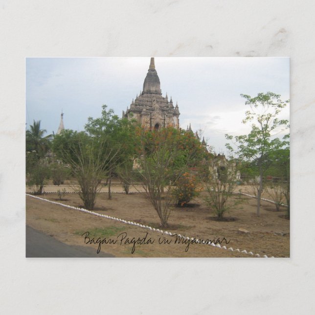 Carte Postale Photo 055, Pagode Bagan au Myanmar (Devant)