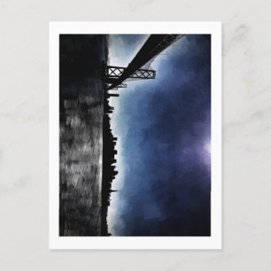 Carte Postale Photo à la peinture de San Francisco Skyline