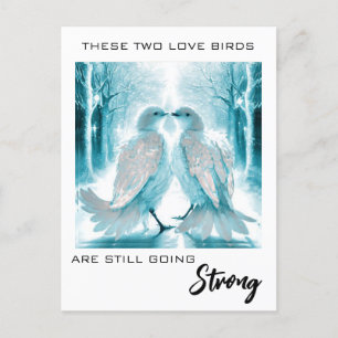 Carte Postale *~* PHOTO Anniversaire Abstrait Oiseaux de l'Amour