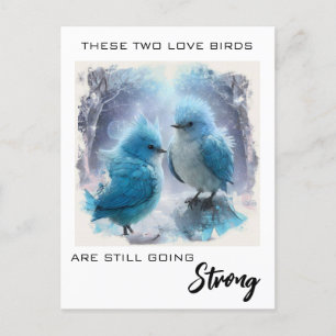 Carte Postale *~* PHOTO Anniversaire Fluffy Inséparables AP54