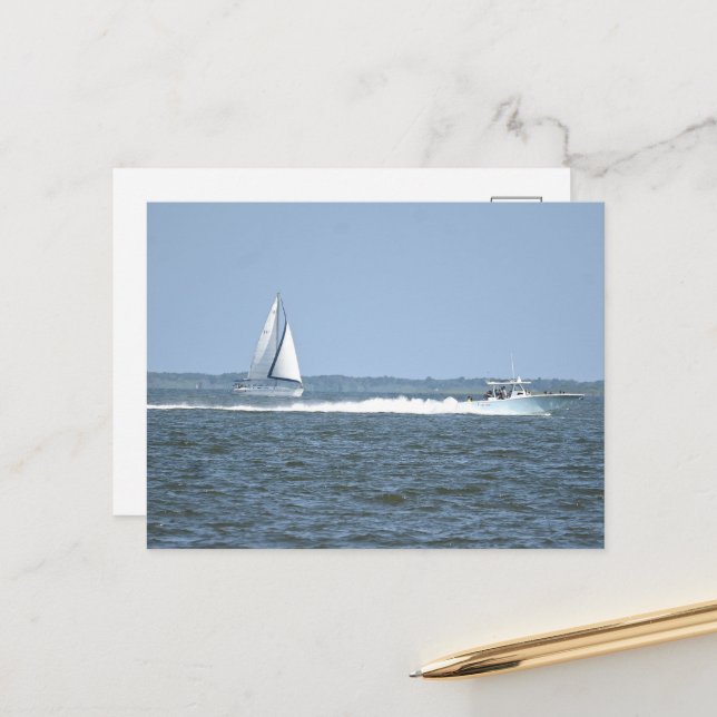 Carte postale Photo bateau (Devant/Arrière en situation)