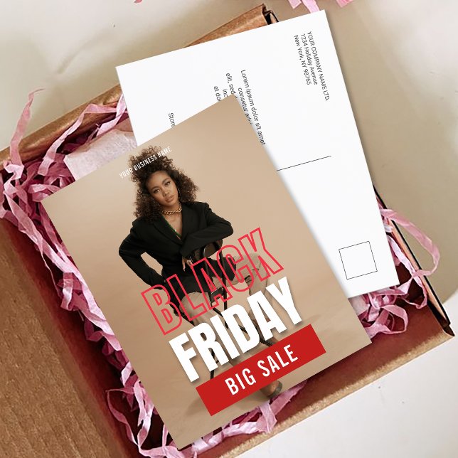 Carte Postale Photo Black Vendredi Gros produit de vente Promo (Photo Black Friday Big Sale Product Promo Postcard)