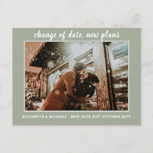 Carte Postale Photo BUDGET Changement de plan Enregistrer la dat