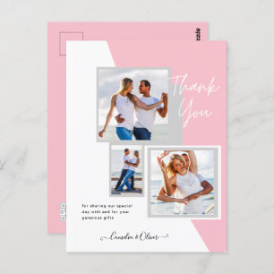 Carte Postale Photo Collage MERCI Mariage/bébé/diplômé/TOUT