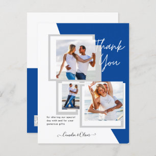 Carte Postale Photo Collage MERCI Mariage/bébé/diplômé/TOUT