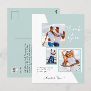 Carte Postale Photo Collage MERCI Mariage/bébé/diplômé/TOUT