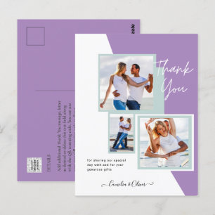 Carte Postale Photo Collage MERCI Mariage/bébé/diplômé/TOUT