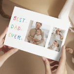 Carte Postale Photo Collage moderne Colorful Meilleur Papa Jamai<br><div class="desc">Le cadeau "Modern Collage Photo Colorful Best Dad Ever" est un cadeau personnalisé et unique pour tout père qui mérite d'être célébré. Le cadeau est une photo collage composée de plusieurs images individuelles qui ont été soigneusement arrangées pour créer un design étonnant et attrayant. Le don est une excellente façon...</div>
