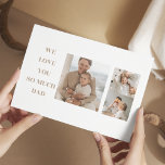 Carte Postale Photo Collage moderne & We Love Papa Cadeaux<br><div class="desc">Les cadeaux "We Love Dad" sont des cadeaux réfléchis et réconfortants qui célèbrent l'amour et l'appréciation des pères. Ces cadeaux sont souvent donnés à des occasions spéciales comme la Fête des pères, les anniversaires, ou n'importe quel jour que vous voulez express gratitude pour l'amour et le soutien de votre père....</div>