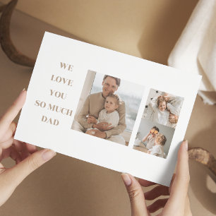 Carte Postale Photo Collage moderne & We Love Papa Cadeaux