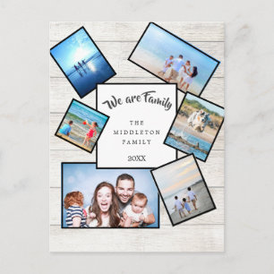 Carte Postale Photo Collage Rustique Nous sommes la famille