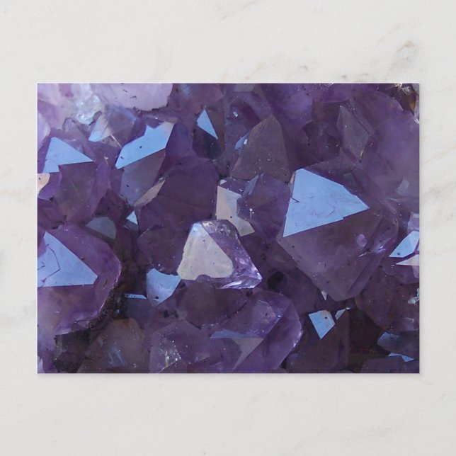 Carte Postale Photo d'Améthyste à quartz violet brésilien (Devant)