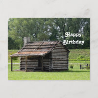 Photo d'anniversaire de chalet en rondins rustique