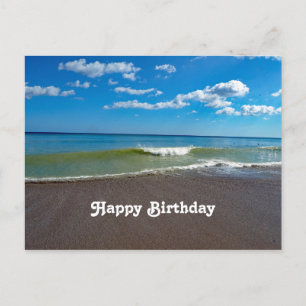 Carte Postale Photo d'anniversaire de l'océan de Pretty Beach