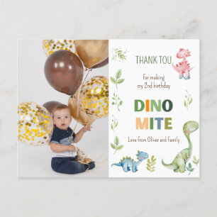 Carte Postale Photo d'anniversaire Dino-mite 