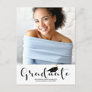 Carte postale photo d'annonce de fin d'études seco