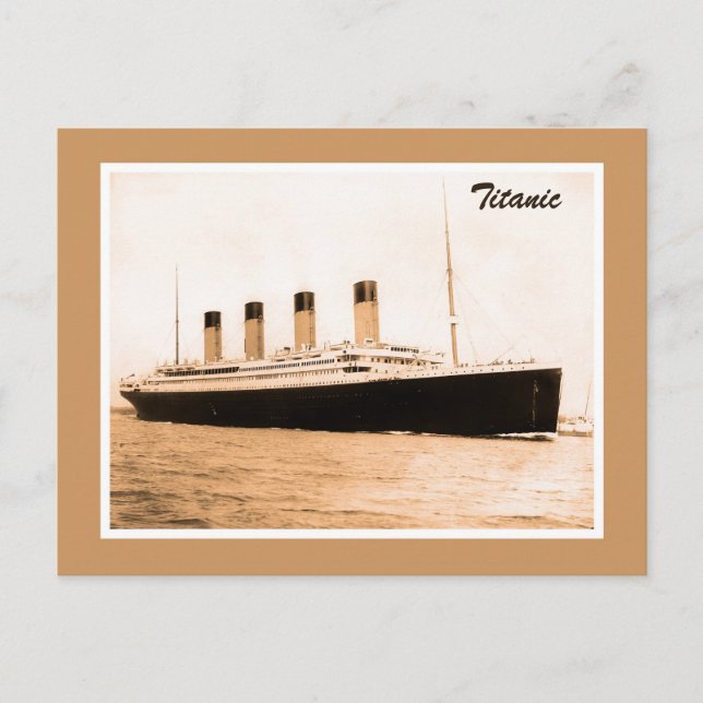 Carte Postale Photo d'art Titanic Sepia (Devant)