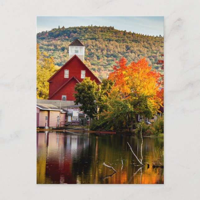 Carte Postale Photo d'automne Grist Mill Ashland New Hampshire (Devant)