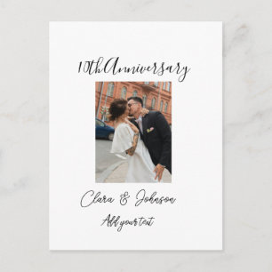 Carte Postale photo de 10 ans de mariage couple romantique