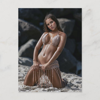 Carte postale photo de beauté bébé plage Bikini