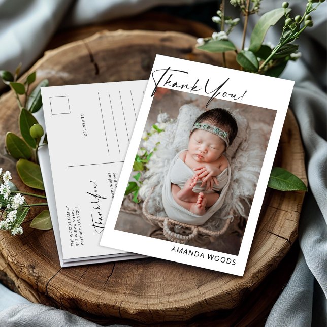 Carte postale photo de bébé neutre (Créateur téléchargé)