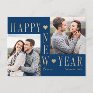 Carte postale photo de Bonne Année Moderne Amour E