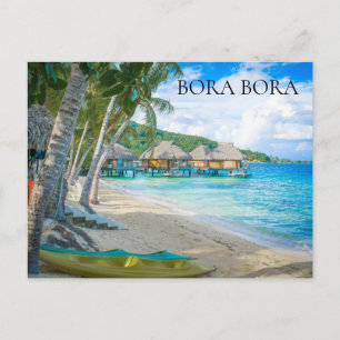 Carte Postale Photo de bungalows sur l'eau de la plage de Bora B