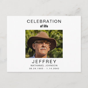 Carte postale photo de célébration de vie