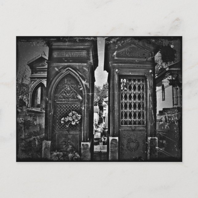 Carte Postale photo de cimetière vintage (Devant)
