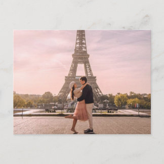 Carte postale photo de couple de voyage | carte po