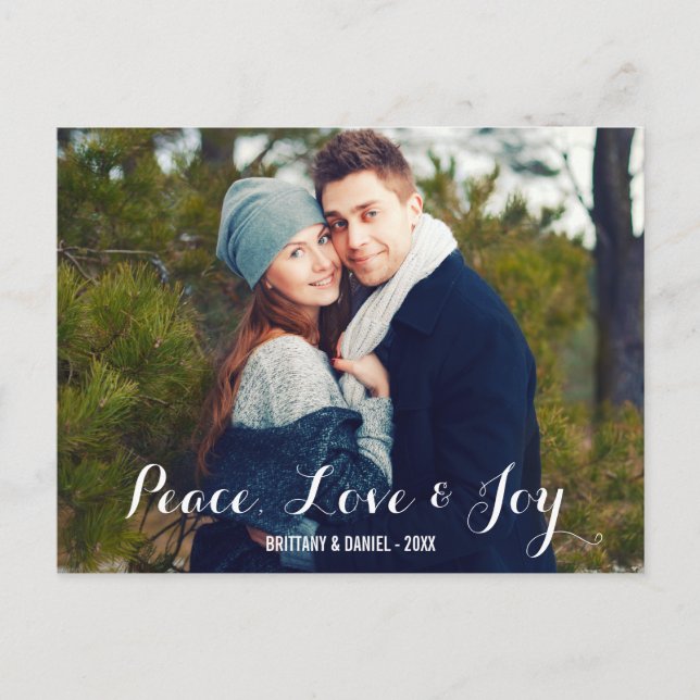 Carte postale photo de couple Peace Love & Joy Co  (Devant)