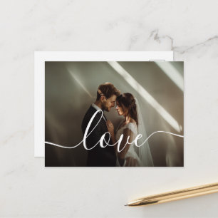 Carte Postale Photo de couple personnalisée 'Amour'