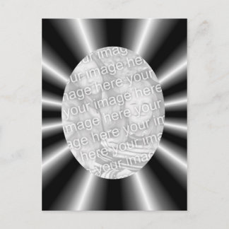 Carte Postale Photo De Design Des Rayons Noir Et Argent