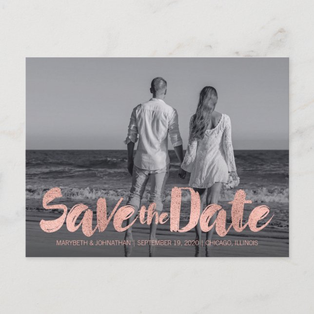 Carte postale photo de faire-part de mariage à l'o (Devant)
