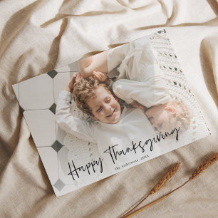 Carte Postale Photo de famille   BON THANKSGIVING