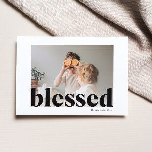 Carte Postale Photo de famille Bon thanksgiving béni