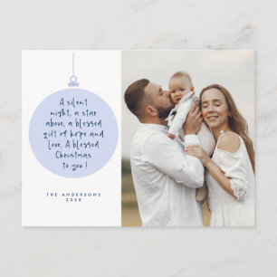 Carte Postale Photo de famille chrétienne, Joyeux Noël religieux