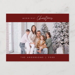 Carte Postale Photo de famille de Noël la plus agréable, moderne