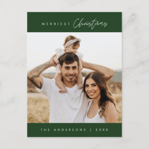 Carte Postale Photo de famille de Noël la plus agréable, moderne