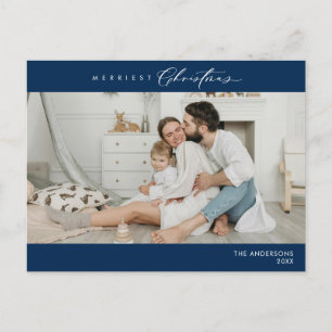 Carte Postale Photo de famille de Noël la plus joyeuse, Happy d'