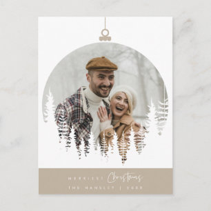 Carte Postale Photo de famille de Noël la plus joyeuse, superpos