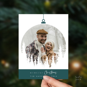 Carte Postale Photo de famille de Noël la plus joyeuse, superpos