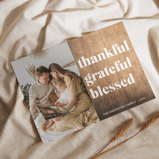 Carte Postale Photo de famille | Dinde de la famille des amis |  (Créateur téléchargé)