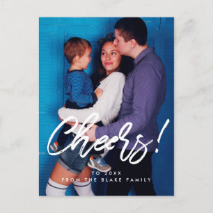 Carte Postale Photo de famille du Nouvel An moderne