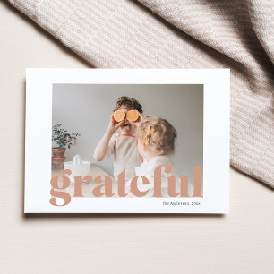 Carte Postale Photo de famille   Joyeux Thanksgiving Grateful  
