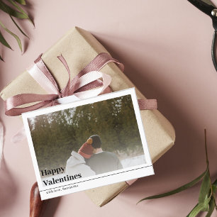 Carte Postale Photo de famille moderne   Heureux Valentines